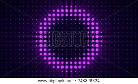 Spotlight And Wall Dance. Stage Lights In Concert Hall Scene Light Flashing Wall Strobes Lights Foot