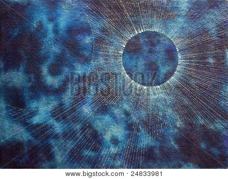 Plano de fundo azul Spacy Coronal