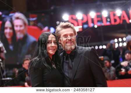 Willem Dafoe and his wife Giada Colagrande attend the Hommage Willem Dafoe during the 68th Berlinale International Film Festival Berlin at Berlinale Palast on February 20, 2018 in Berlin, Germany. 