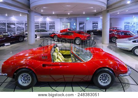 Athens, Attica / Greece - February 9, 2013: Ferrari Dino 246 Gts And Ferrari 365 Gt4 Berlinetta Boxe