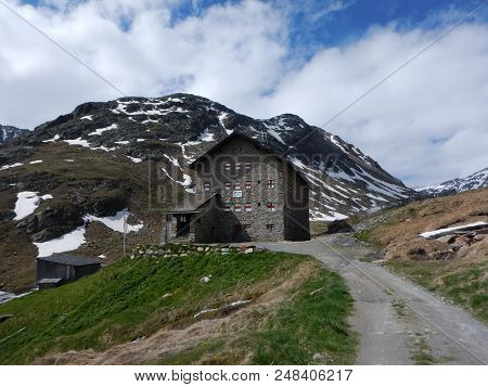 Mountain Hut In The Alps