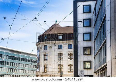 BASEL, SWITZERLAND - June 16, 2017: Old Town of Basel, Switzerland