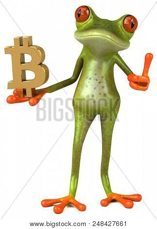 Fun frog - 3D Illustration