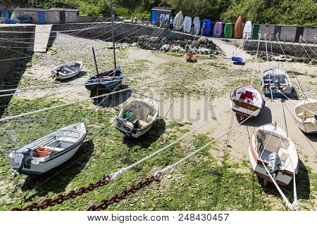 Port Racine, Cherbourg, Normandy, France - June Circa, 2018. Port Racine Is The Smallest Port Of Fra