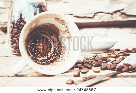 The Drinking Morning Coffee . Everyone Loves Coffee. Low Contrast. Guesswork.