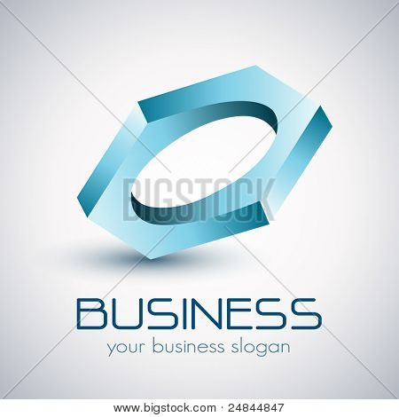 Abstract ontwerp, onmogelijk object - vector.