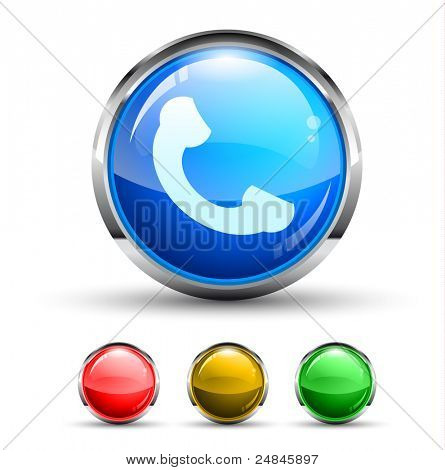 โทรศัพท์คริสตัลปุ่มมันสะท้อนแสงและแหวน Cromed สีที่ 4 รวม