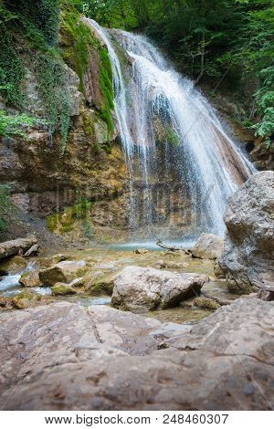 Crimea Beautiful Falls Dzhur-dzhur In The Summer