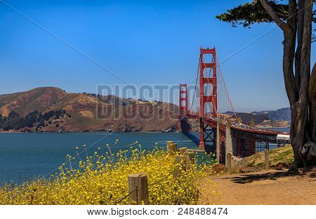 Golden Gate Bridge In San Francisco On A Clear Day