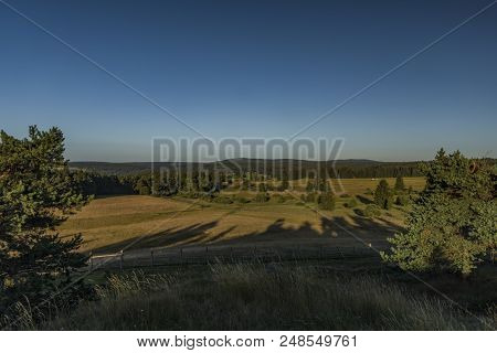 Slavkovsky Les Mountains In Summer Sunny Nice Morning Near Krizky Area