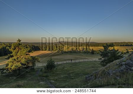 Slavkovsky Les Mountains In Summer Sunny Nice Morning Near Krizky Area
