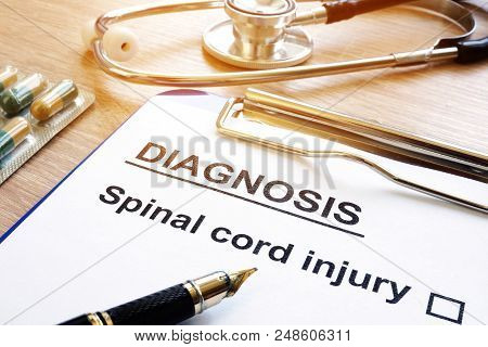 The Diagnosis Form With Spinal Cord Injury.