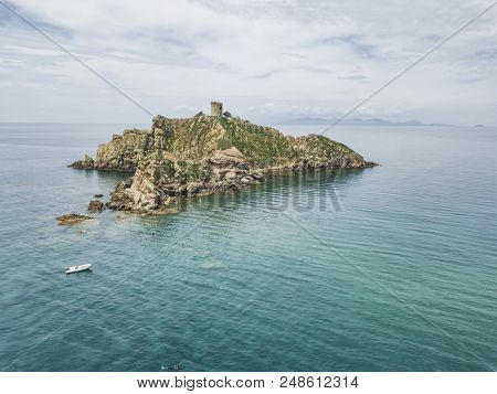 Torre Degli Appiani. Island In Punta Ala. Italy