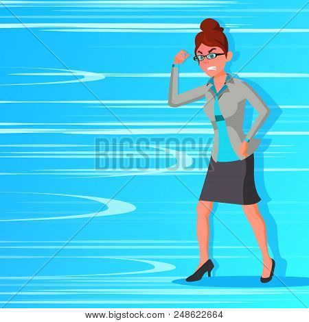 Businessman Go Against Wind Blowing Vector. Against Obstacles. Opposite Direction. Opponent, Strateg