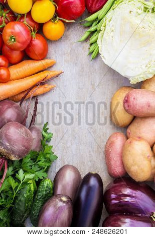 Different Bio Vegetables. Selective Focus. Bio Food.