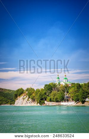 Panorama Of Lake Abrau Near Abrau-dyurso Village, Russia