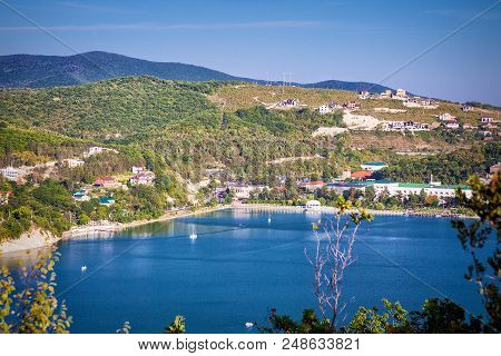Panorama Of Lake Abrau Near Abrau-dyurso Village, Russia