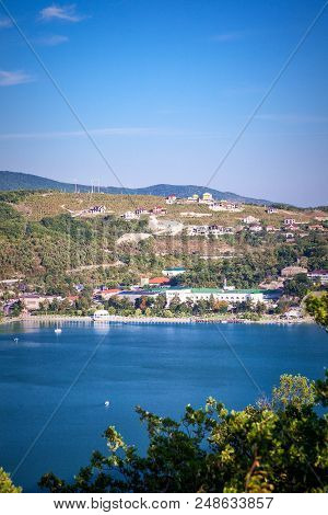 Panorama Of Lake Abrau Near Abrau-dyurso Village, Russia