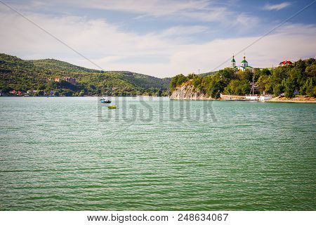 Panorama Of Lake Abrau Near Abrau-dyurso Village, Russia