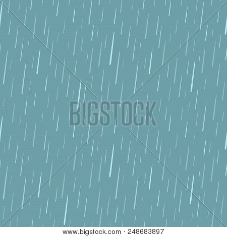 Rain Drops Seamless Pattern, Background. Vector Illustration