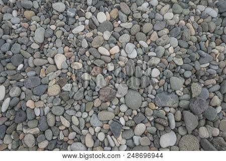 Abstract Pattern Texture Background Pebble On Beach