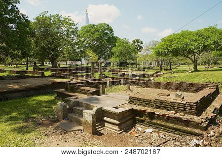 View Of The Ruins Of The Sacred City In Anuradhapura, Sri Lanka.