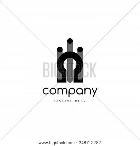 On The Logo Is An Abstract Image Of Columns Against The Background Of The Sign Omega.
