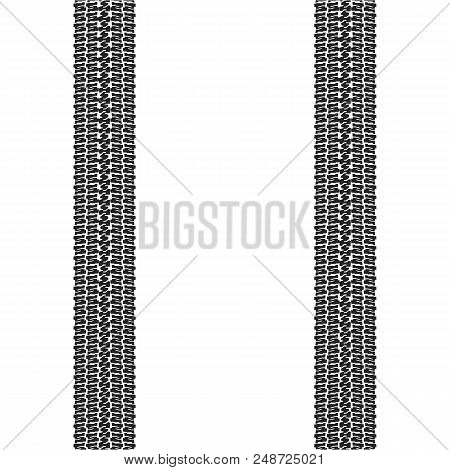 Trail Of Car On A White Background.