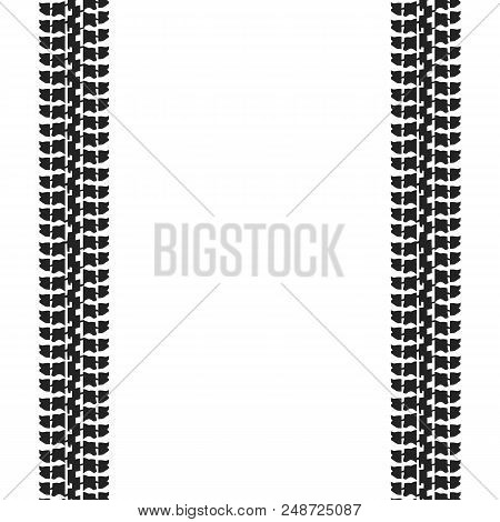 Trail Of Car On A White Background.