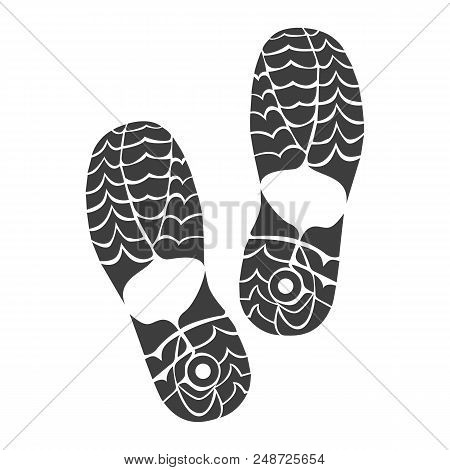 Sole Print Illustration On White Background. Vector Art.