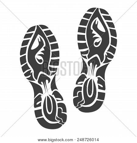 Sole Print Illustration On White Background. Vector Art.
