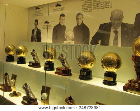 Madrid, Spain - April 20, 2012: Museum Of Santiago Bernabeu Stadium