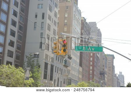 Modern Road Signs For Vehicles Infrastructure Stock Photography