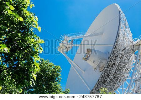 Big White Radio Telescope Rtf-32 At Summer Day