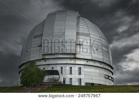 Bta 6. Biggest In Eurasia Optical Astronomical Telescope With 6m Mirror. Located In Zelenchukskaya, 