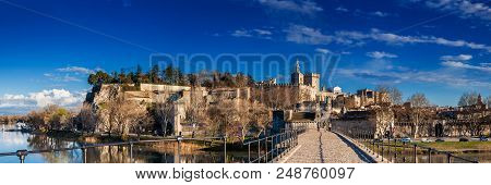 Famous Avignon Bridge Also Called Pont Saint-benezet At Avignon France