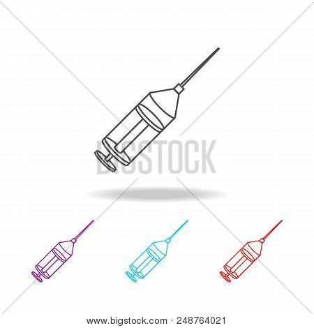 Syringe Line Icon. Elements Of Medical Tools In Multi Colored Icons. Premium Quality Graphic Design 