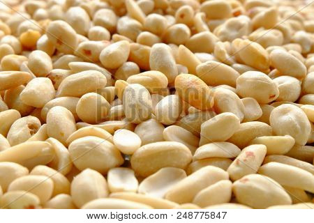Close Up Of Peanuts,arachis Hypogaea L. Have Many Benefits But There Is Aflatoxin