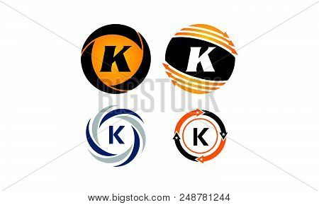 Dynamic Rotation Marketing K Distribution Set Logotemplate