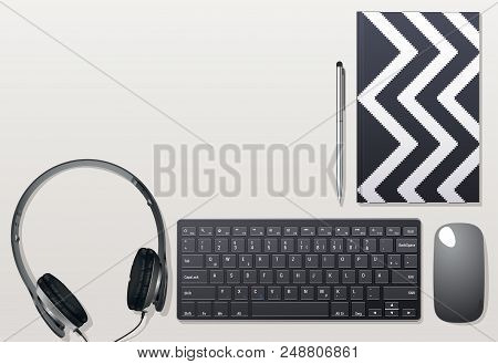 Desk Set From Objects Necessary For Work
