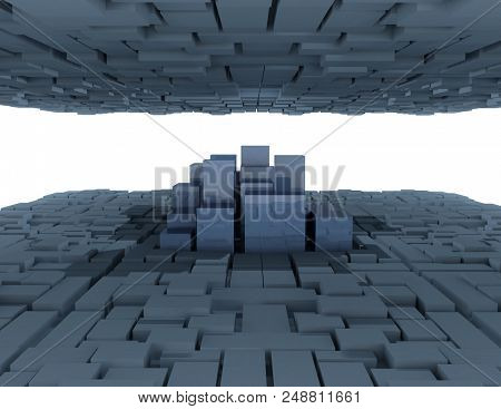3d Futuristic Abstract Background . 3d Rendered Illustration