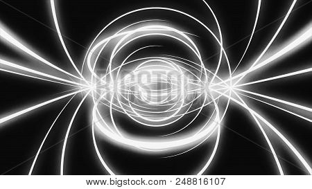 Loopable Background With Nice Abstract, Futuristic Colorful Lines. Colorful Abstract Wavy Streaks St