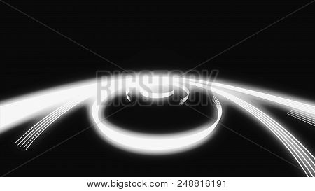 Loopable Background With Nice Abstract, Futuristic Colorful Lines. Colorful Abstract Wavy Streaks St