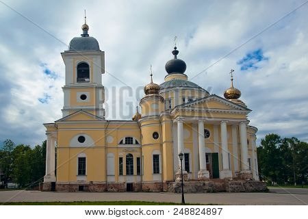 Russian Orthodox The Cathedral Of The Dormition In Small Provincial Town Myshkin Build 1805-1820
