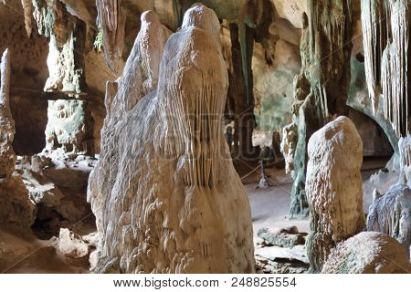 Cave At Khao Kha Nab Nam Ecotourism And Community Life Klongprasong Krabi Province Thailand.