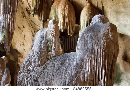 Cave At Khao Kha Nab Nam Ecotourism And Community Life Klongprasong Krabi Province Thailand.