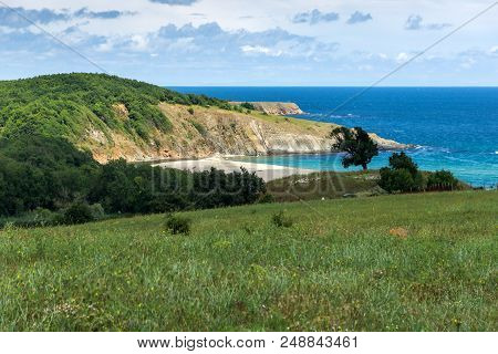 Landscape With Beach At The Mouth Of The Veleka River, Sinemorets Village, Burgas Region, Bulgaria