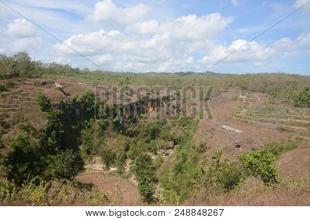 Panoramic Ngingrong Valley At Gunungkidul, Yogyakarta, Indonesia
