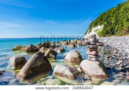 Baltic Sea Coast On The Island Ruegen, Germany.