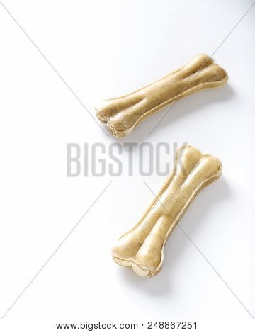 Dog Food Bones Isolated On White
